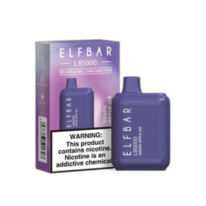 ELF BAR LB5000 Disposable 5000 퍼프 Grape Apple Ice