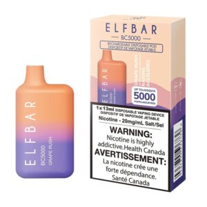 ELF BAR BC5000 Disposable 5000 퍼프 Grape Rush 650mAh