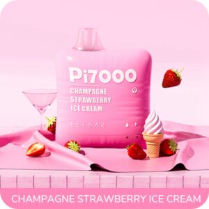 ELF BAR PI7000 Disposable Champagne Strawberry Ice Cream 7000 퍼프
