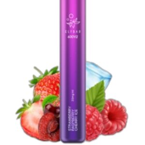 ELF BAR 600V2 Disposable 600 퍼프 Strawberry Raspberry Berry Ice